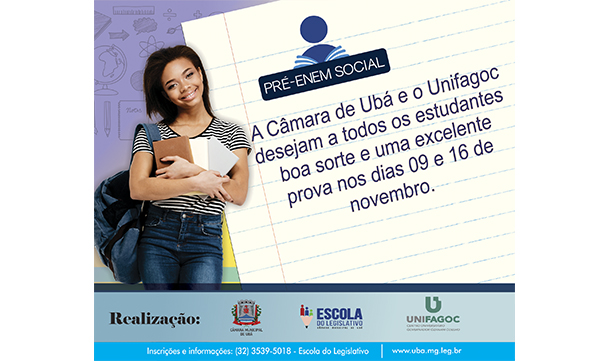 Atenção estudantes! dias 09 e 16  de novembro serão realizadas as provas do Enem de 2025