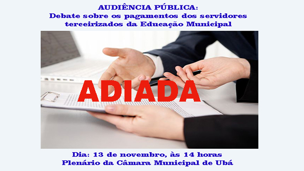 Audiência pública sobre situação dos monitores da educação é adiada