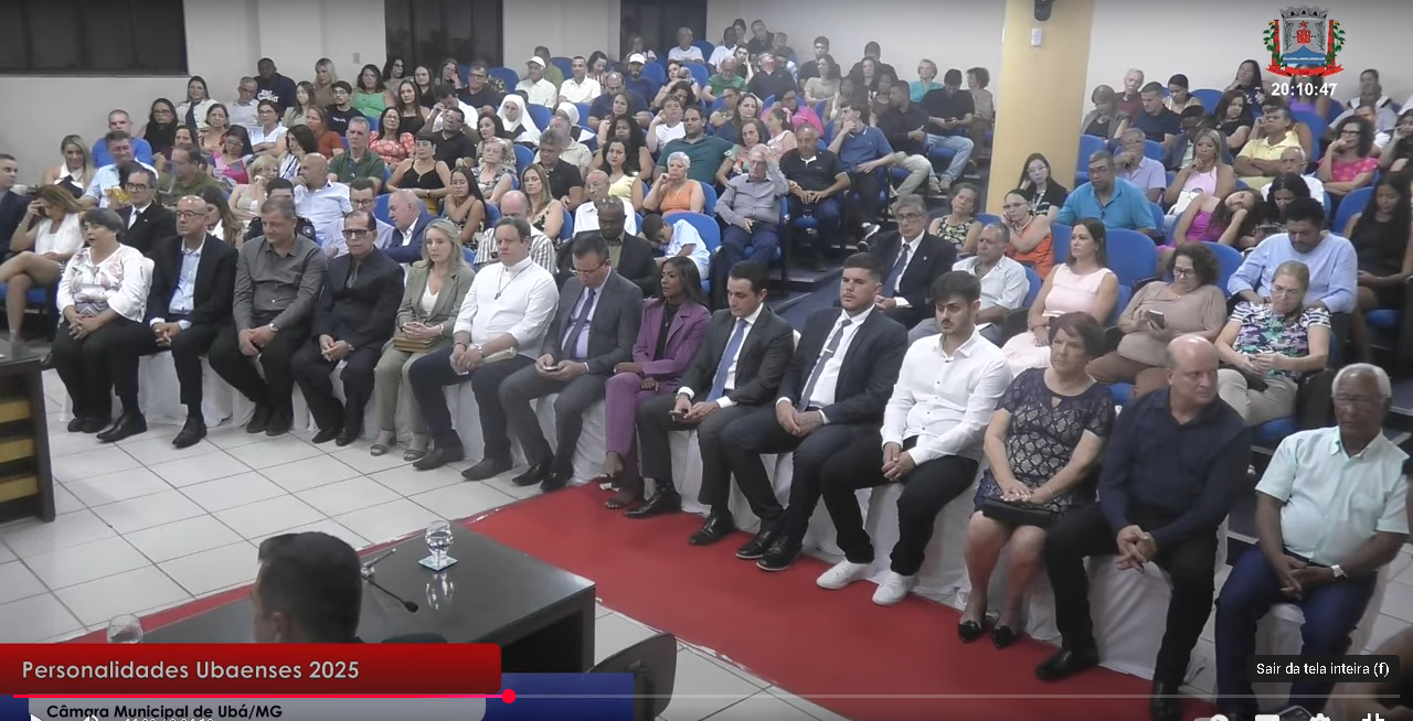 Poder Legislativo realiza solenidade de entrega de títulos de Personalidades Ubaenses do Ano 2025