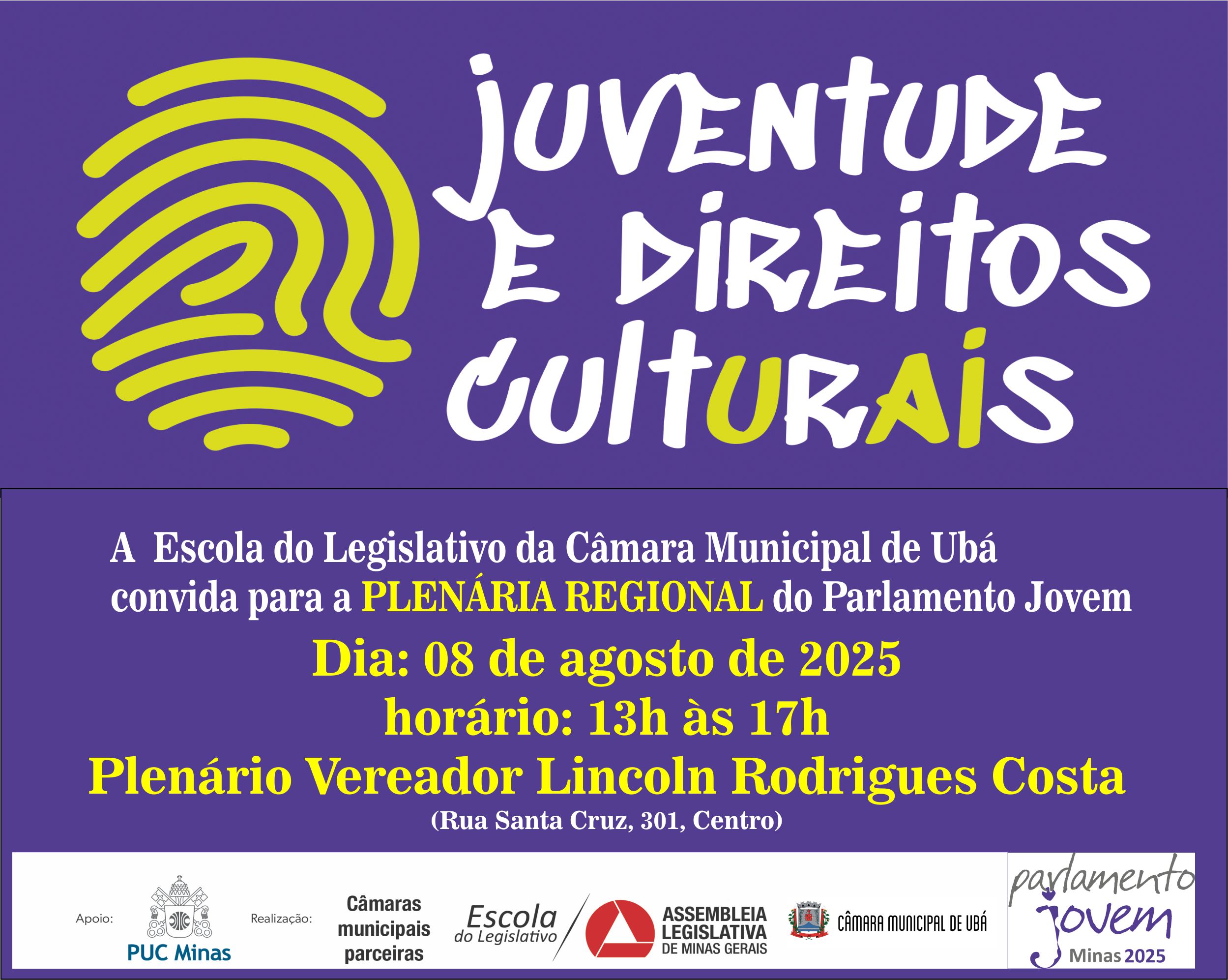 Câmara de Ubá sedia etapa regional do Parlamento Jovem 2025