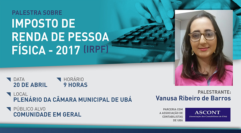 Câmara promove palestra sobre imposto de renda