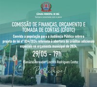 CFOTC realiza audiência pública para discutir o projeto de lei nº 034/2024