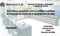 CFOTC realiza audiência pública para prestação de contas do 3º quadrimestre de 2023