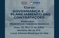 CMU promove curso "Governança e Planejamento das Contratações"