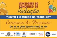 CMU REALIZA  CERIMÔNIA DE ENTREGA DE PRÊMIOS DO CONCURSO DE REDAÇÃO