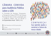 CFOTC convida para a audiência pública sobre a LOA