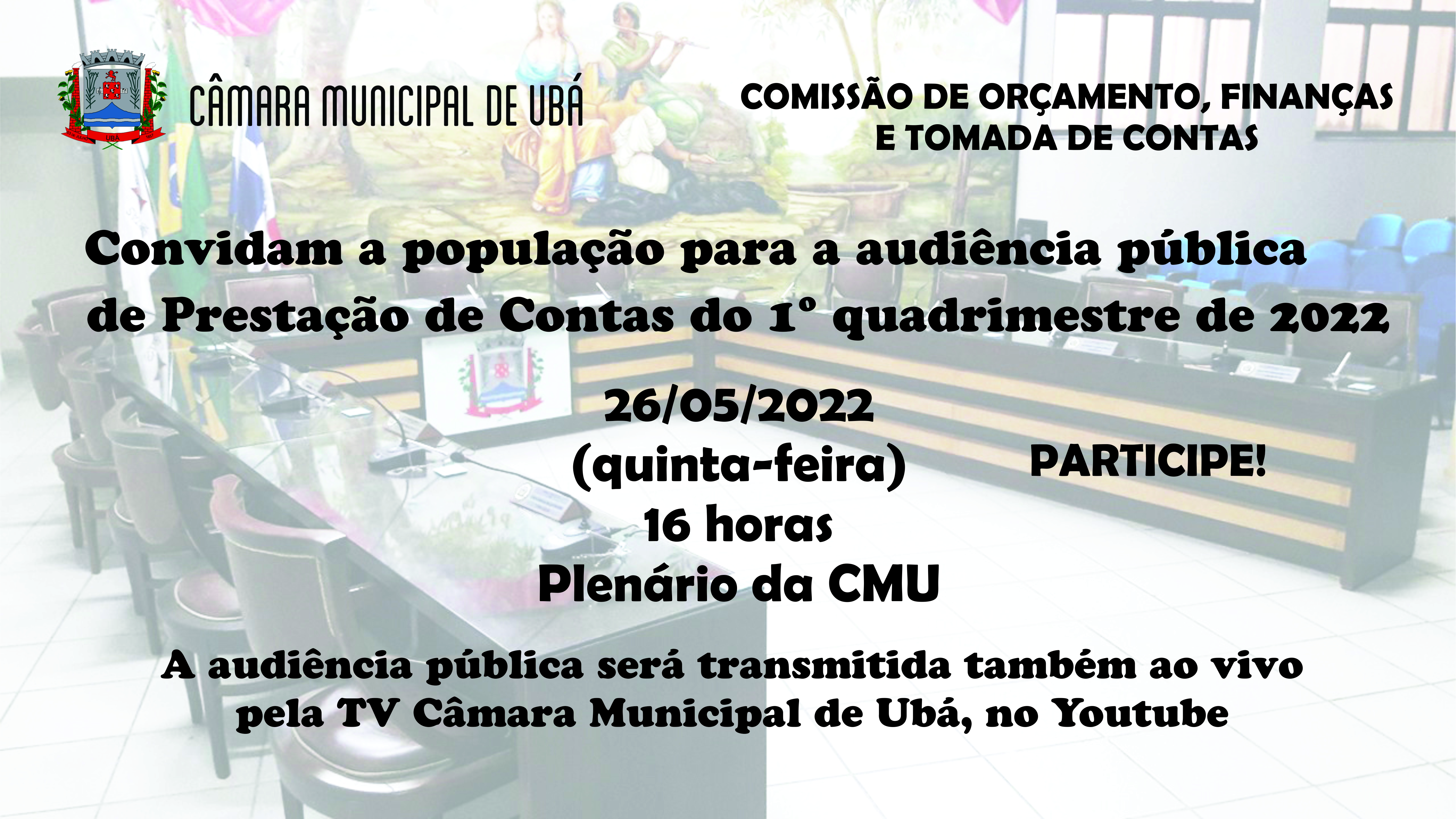 COFTC realiza audiência pública referente ao 1º quadrimestre de 2022