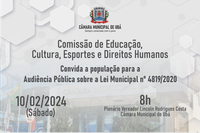 Comissão de Educação da CMU convida para audiência pública