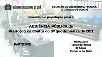Comissão de Orçamento realiza Audiência Pública na próxima segunda-feira