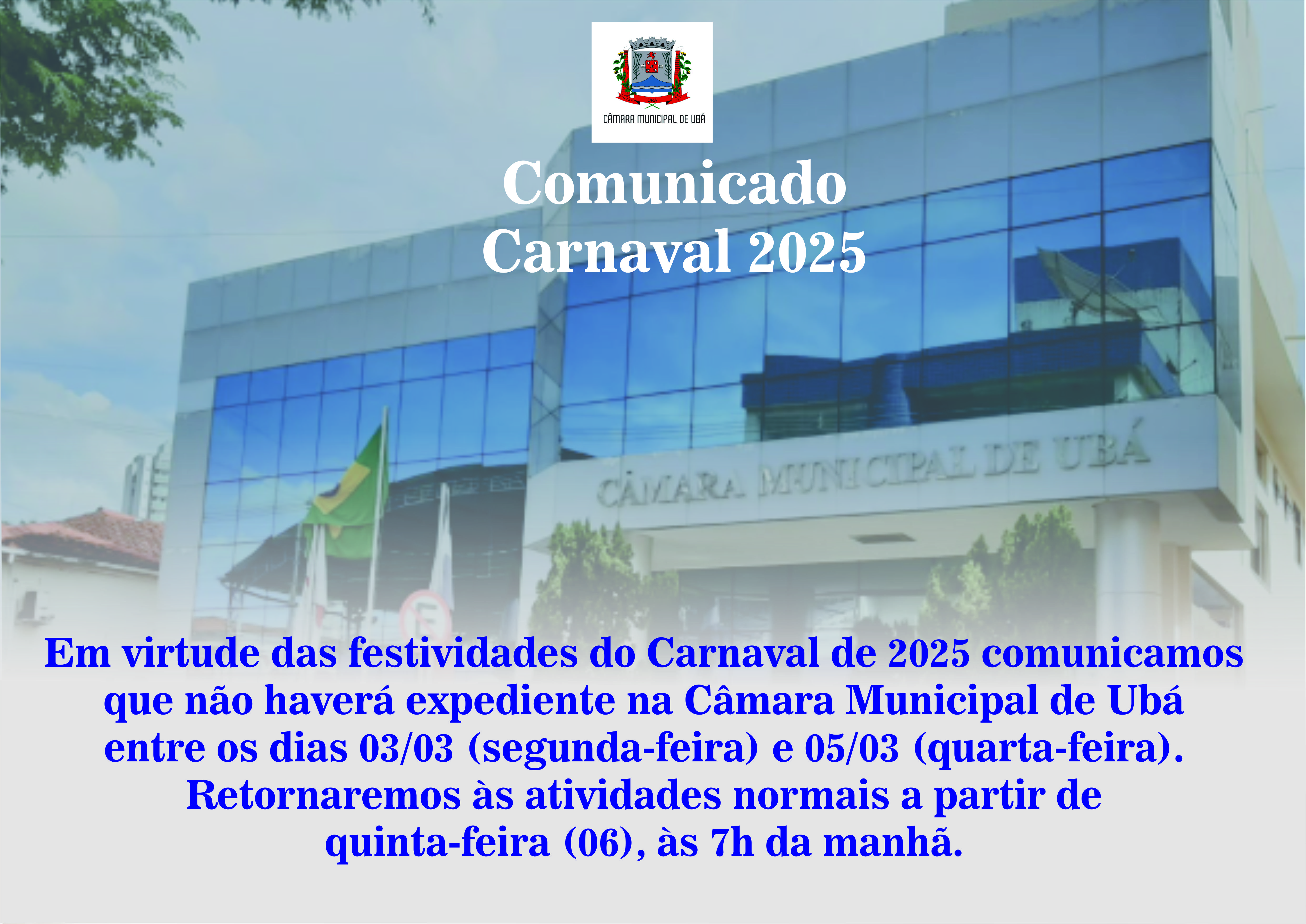 Comunicado carnaval 2025