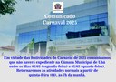 Comunicado carnaval 2025
