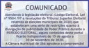 Comunicado período eleitoral