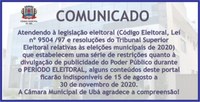 Comunicado Período Eleitoral