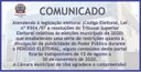 Comunicado Período Eleitoral