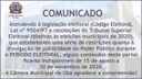Comunicado período eleitoral