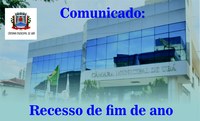 Comunicado sobre o recesso de fim de ano