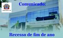 Comunicado sobre o recesso de fim de ano