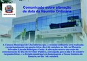 Comunicado sobre alteração de data da Reunião Ordinária