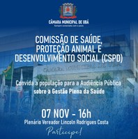 CSPD realiza audiência pública sobre Gestão Plena da Saúde