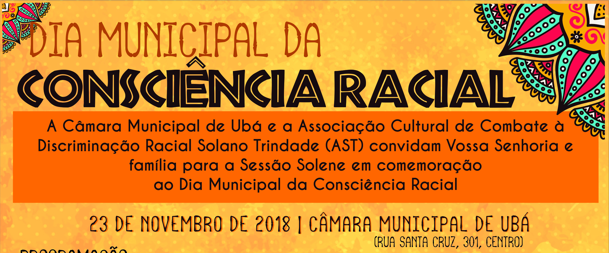 Dia Municipal da Consciência Racial será celebrado na sexta-feira