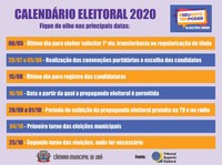 Eleições 2020 Fique por dentro das principais datas do Calendário Eleitoral 2020