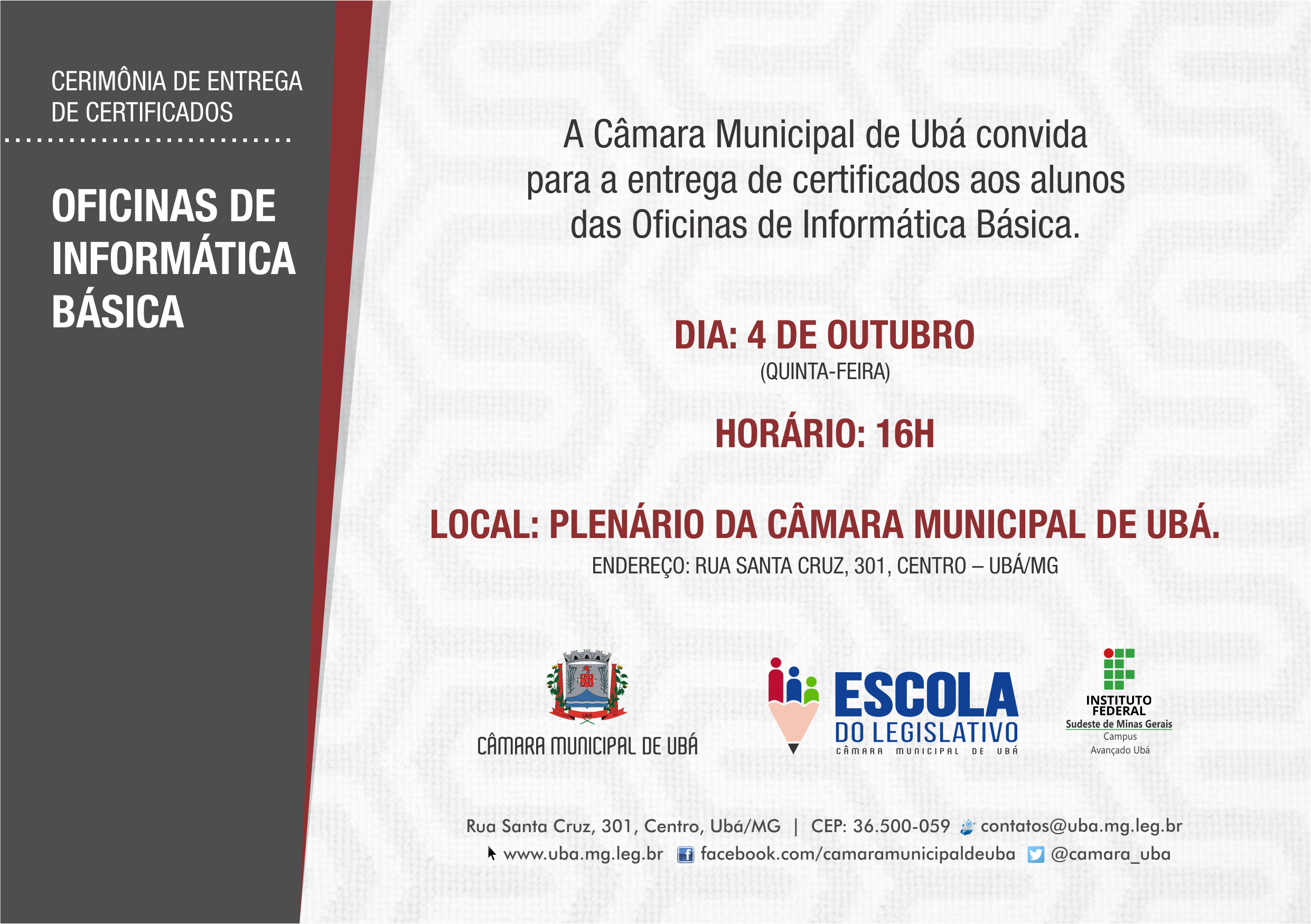 Escola do Legislativo promove cerimônia de entrega de certificado