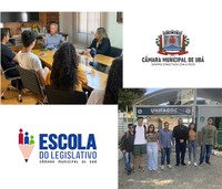 Estudantes que integram o Parlamento Jovem de Ubá participam de visitas técnicas