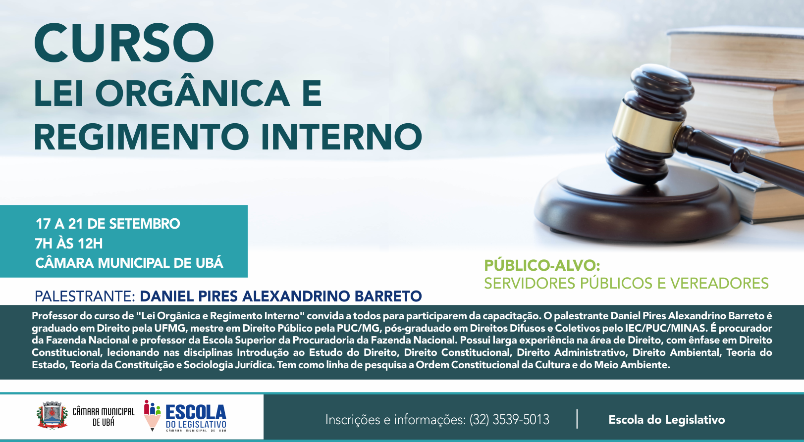 CMU realiza curso gratuito de Lei Orgânica e Regimento Interno