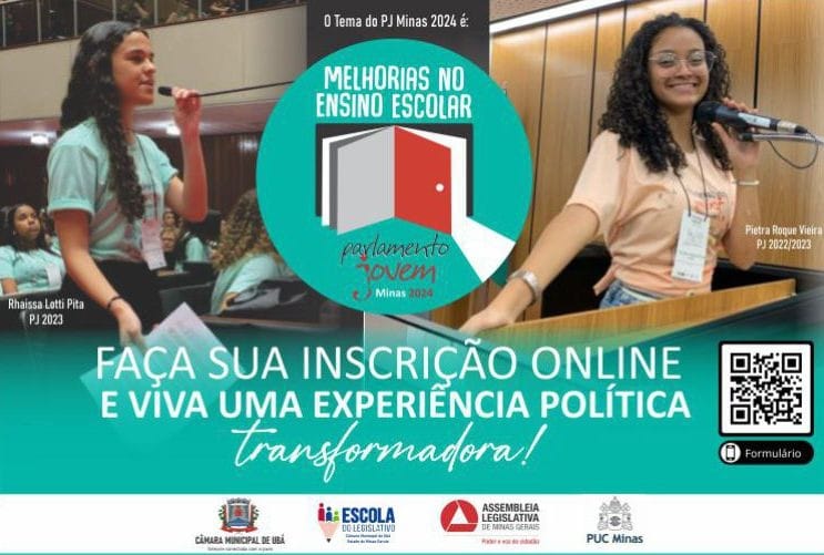Inscrições abertas para o Parlamento Jovem de 2024