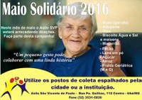 Maio Solidário: CMU apoia campanha realizada pelo Asilo São Vicente de Paulo