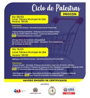 Mês do Consumidor será  celebrado com palestras  e atividades nas comunidades em Ubá