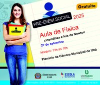 Sábado é dia de aula de Física no Pré-Enem Social da Câmara