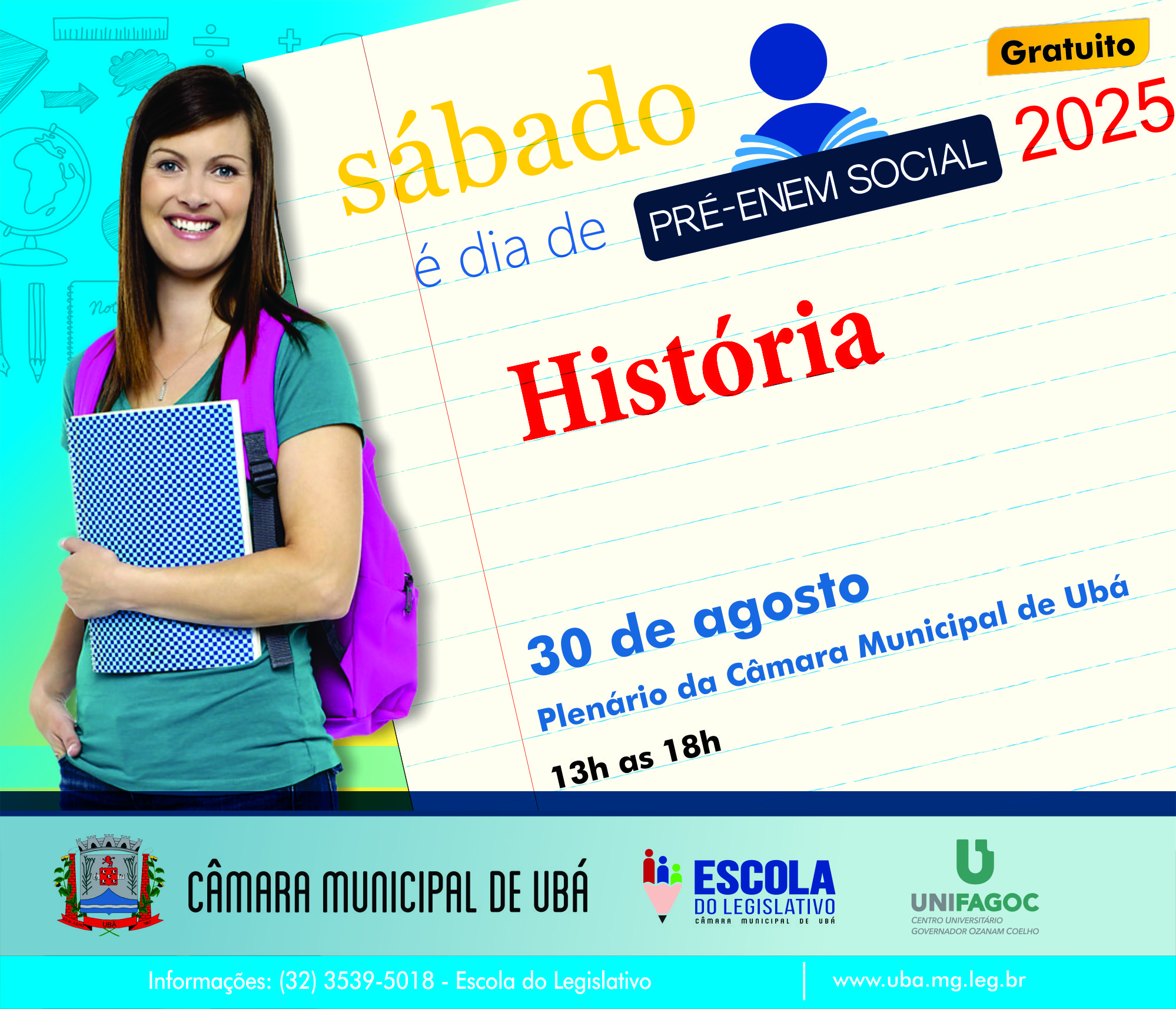 Sábado é dia de aula de História no Pré-Enem Social