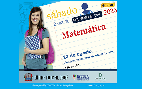 Sábado é dia de aula de matemática no Pré-Enem Social