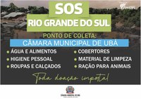 SOS Rio Grande do Sul: Câmara Municipal de Ubá é ponto de coleta de doações