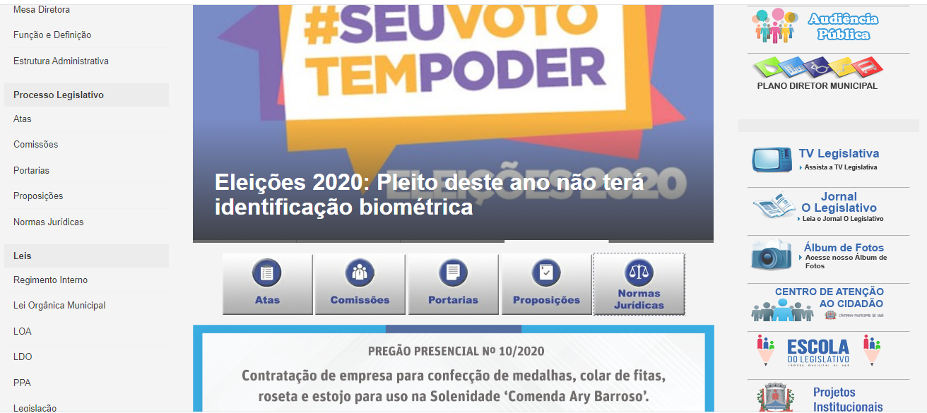 Transparência: Confira as novidades do site da Câmara   