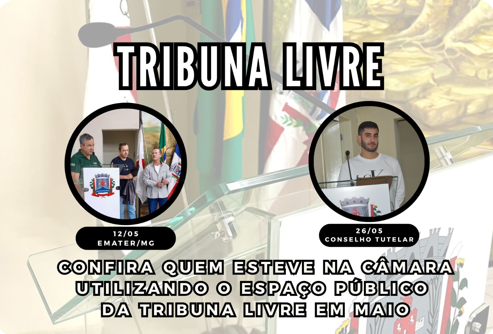 Tribuna Livre:  representantes de instituições locais apresentam seus trabalhos em maio