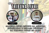 Tribuna Livre:  representantes de instituições locais apresentam seus trabalhos em maio