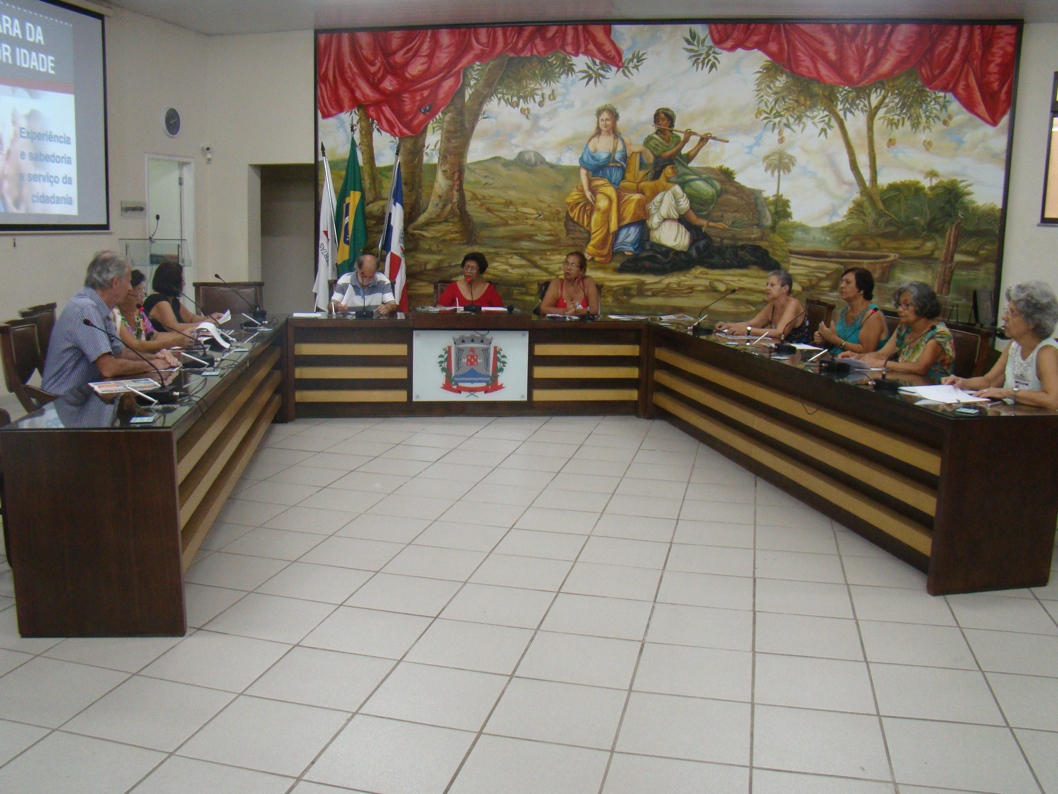 Vereadores da Melhor Idade se reúnem com prefeito de Ubá no plenário do Legislativo